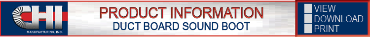 Duct Board Sound Boot Stock Submittal Sheet