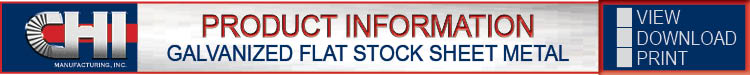 Galvanized Flat Stock Sheet Metal Submittal